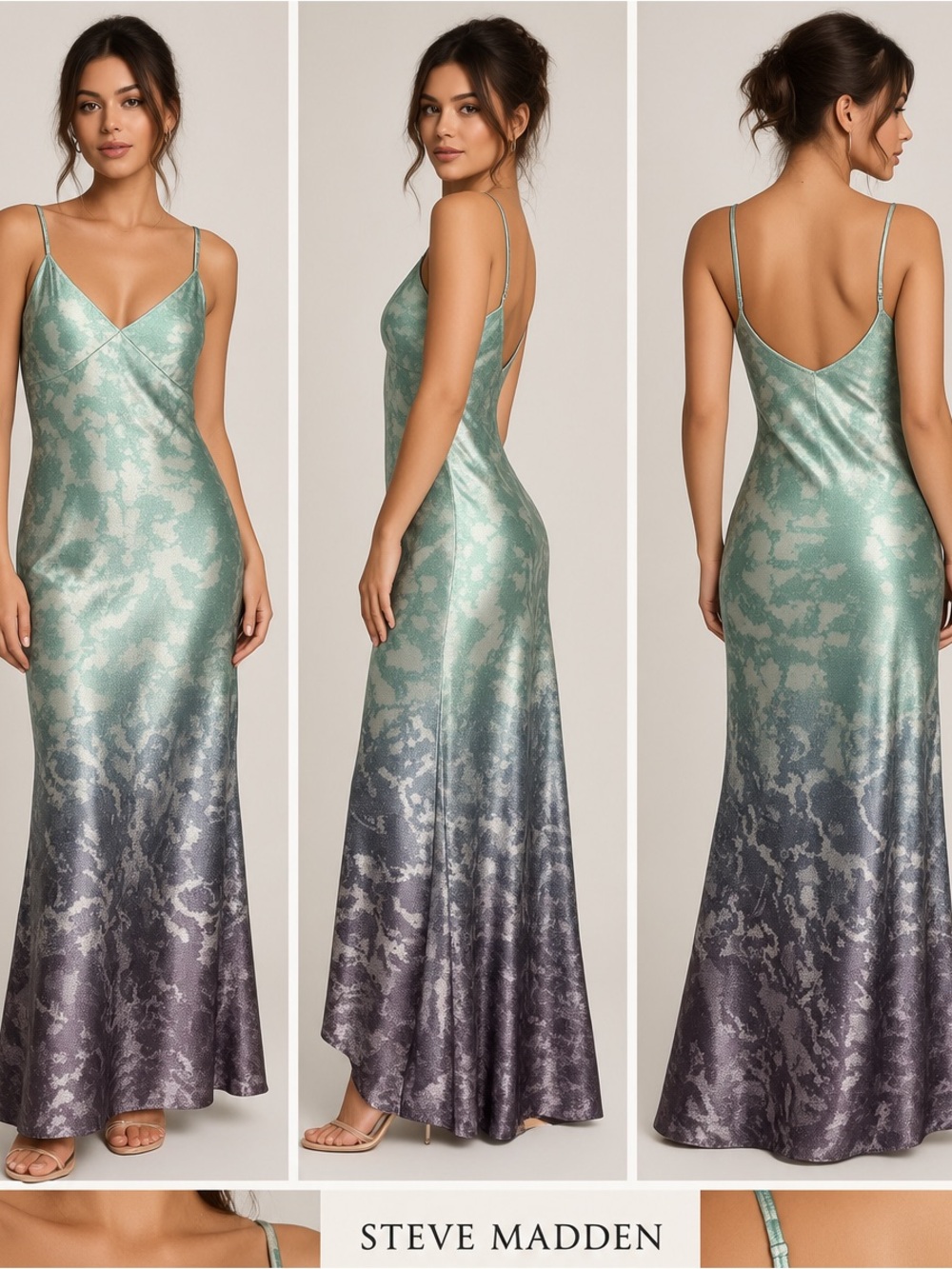 Steve Madden Sharmain Sugar Rush Ombre Paisley Maxi Dress Size 2